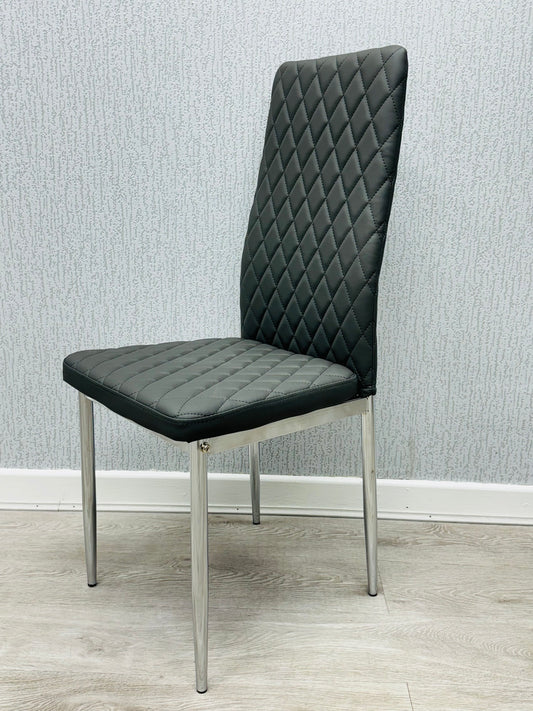 California Grey PU Dining Chair - ASR Interiors
