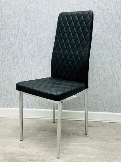 California Black PU Dining Chair - ASR Interiors