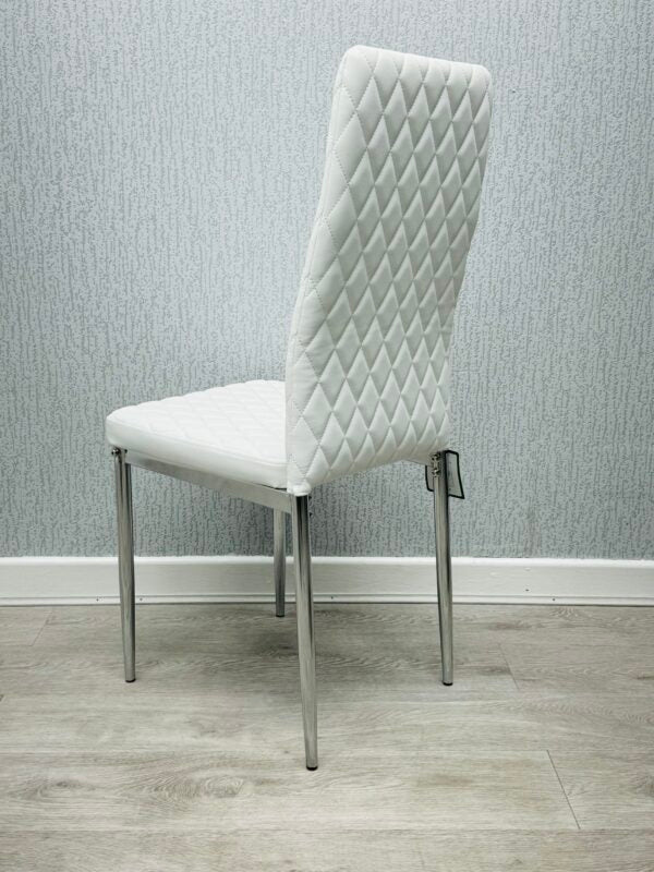 California White PU Dining Chair - ASR Interiors
