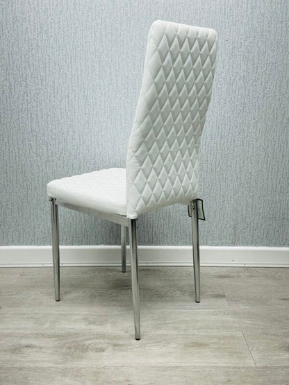 California White PU Dining Chair - ASR Interiors