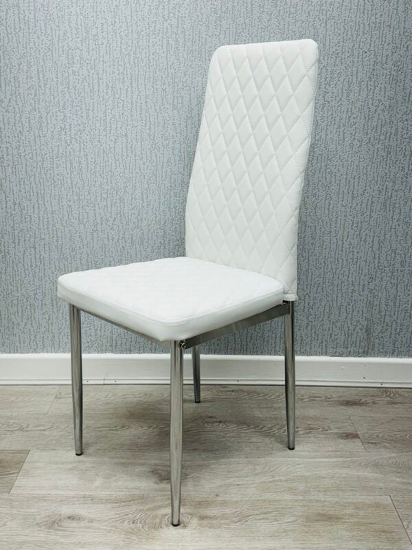 California White PU Dining Chair - ASR Interiors