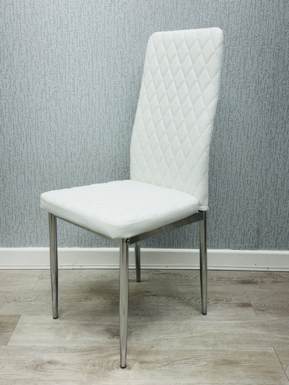 California White PU Dining Chair - ASR Interiors