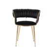 Camelia Black & Gold Dining Chair - ASR Interiors