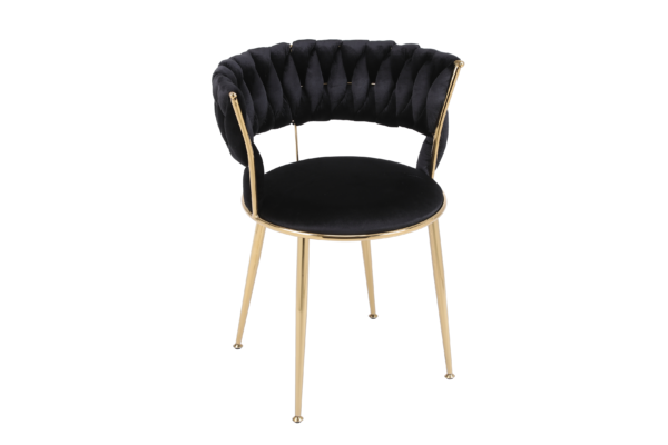 Camelia Black & Gold Dining Chair - ASR Interiors