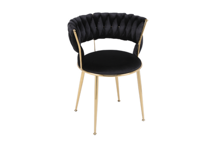 Camelia Black & Gold Dining Chair - ASR Interiors