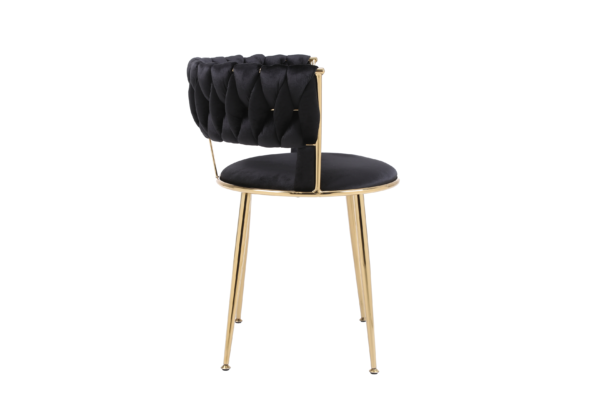 Camelia Black & Gold Dining Chair - ASR Interiors