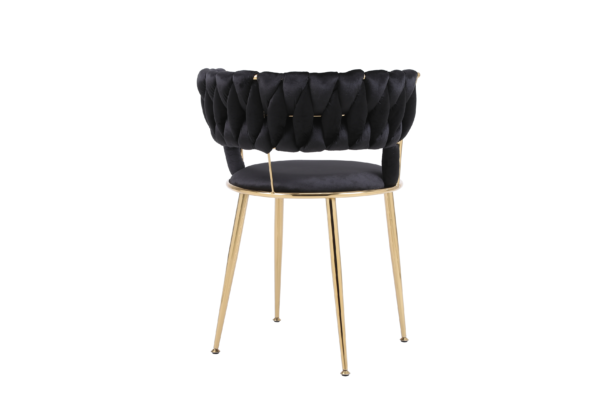 Camelia Black & Gold Dining Chair - ASR Interiors