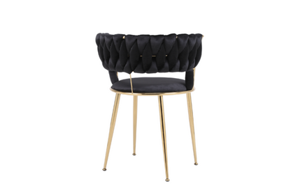 Camelia Black & Gold Dining Chair - ASR Interiors