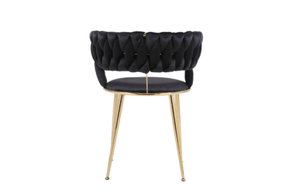 Camelia Black & Gold Dining Chair - ASR Interiors