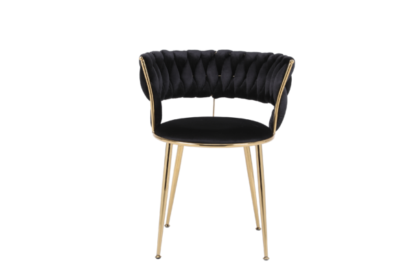 Camelia Black & Gold Dining Chair - ASR Interiors