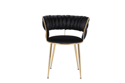 Camelia Black & Gold Dining Chair - ASR Interiors
