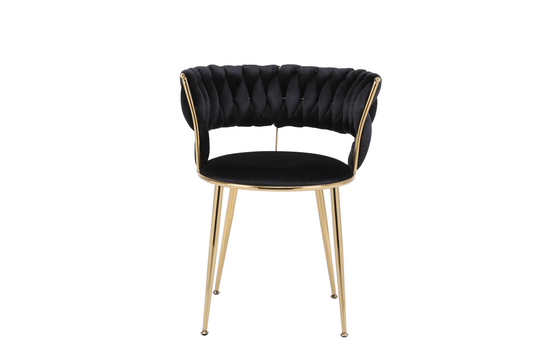 Camelia Black & Gold Dining Chair - ASR Interiors