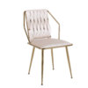 Daisy Cream Gold Dining Chair - ASR Interiors