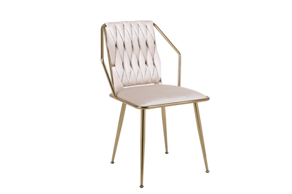 Daisy Cream Gold Dining Chair - ASR Interiors