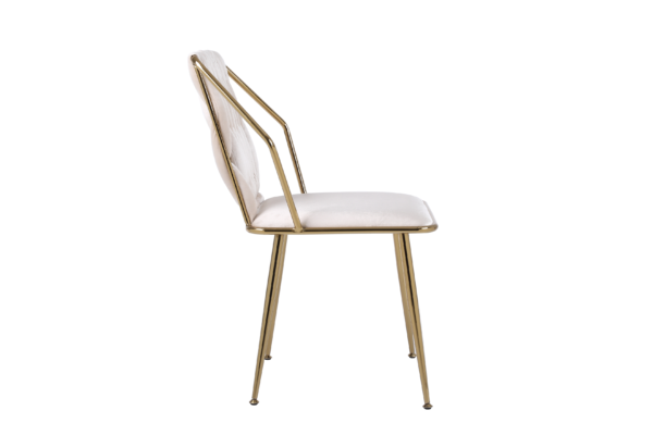 Daisy Cream Gold Dining Chair - ASR Interiors