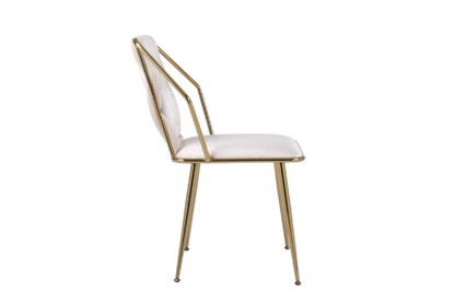 Daisy Cream Gold Dining Chair - ASR Interiors