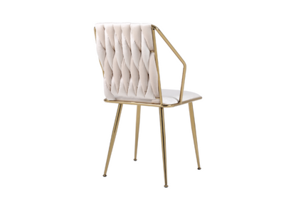 Daisy Cream Gold Dining Chair - ASR Interiors
