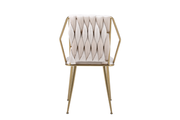 Daisy Cream Gold Dining Chair - ASR Interiors