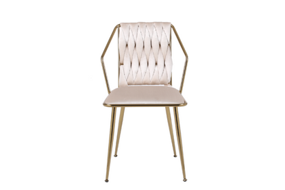 Daisy Cream Gold Dining Chair - ASR Interiors