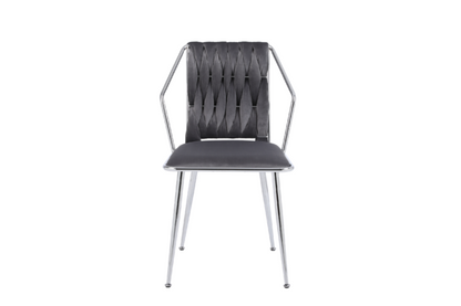 Daisy Grey Silver Dining Chair - ASR Interiors