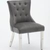 Portland Grey Velvet Dining Chair - ASR Interiors