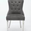 Portland Grey Velvet Dining Chair - ASR Interiors