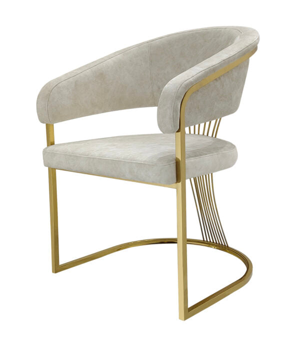 Porado Cream Dining Chair - ASR Interiors