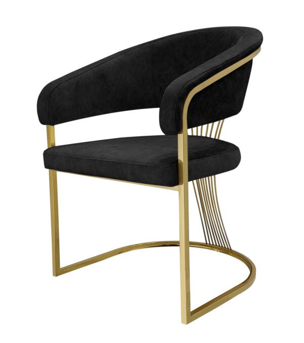 Porado Black Dining Chair - ASR Interiors