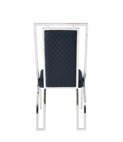 Windsor Black & Silver Dining Chair - ASR Interiors