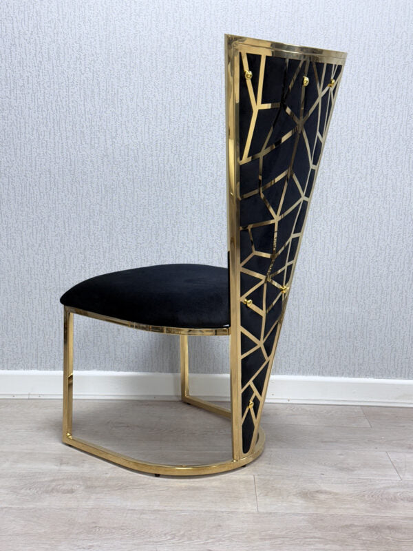 Vienna Black & Gold Dining Chair - ASR Interiors