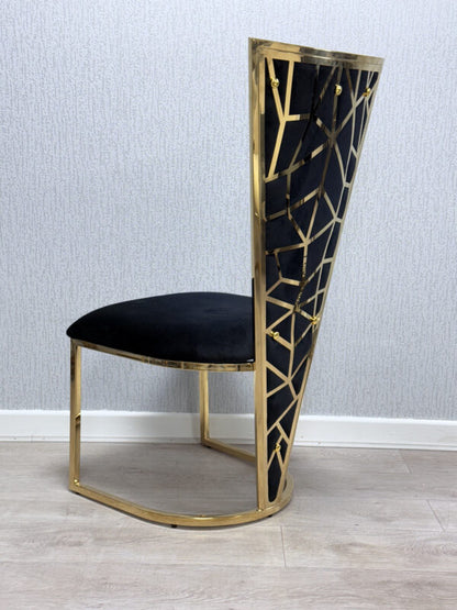 Vienna Black & Gold Dining Chair - ASR Interiors