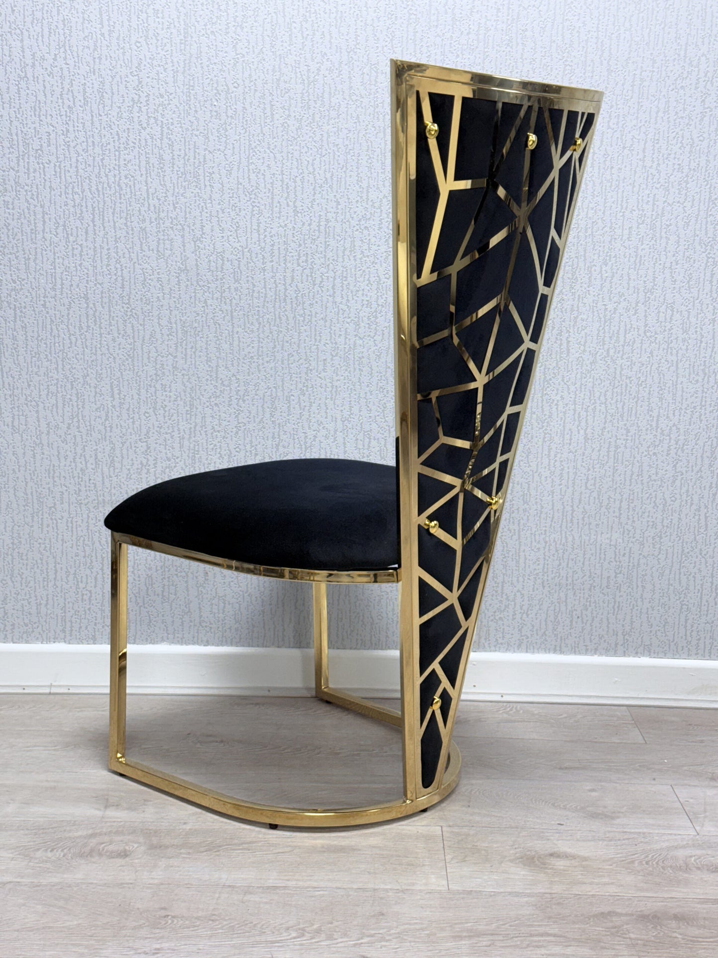 Vienna Black & Gold Dining Chair - ASR Interiors
