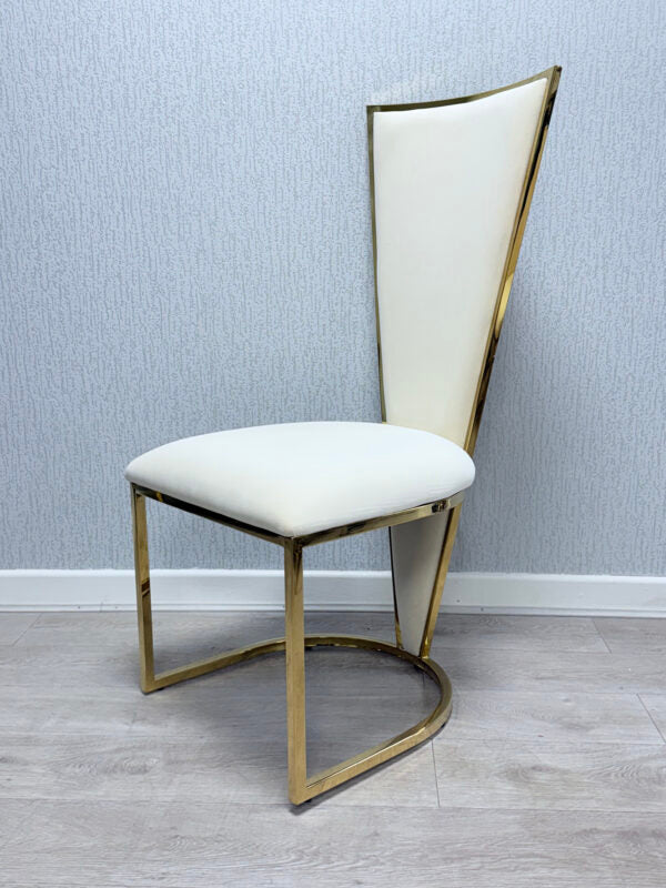 Vienna Cream & Gold Dining Chair - ASR Interiors