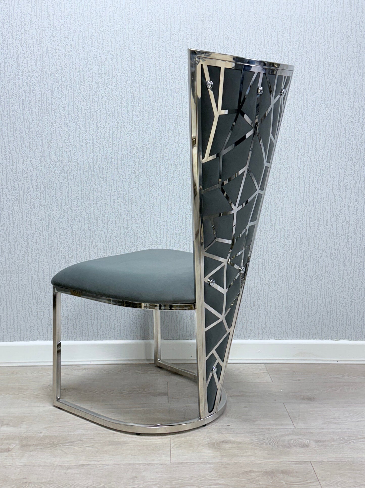 Vienna Grey & Silver Dining Chair - ASR Interiors