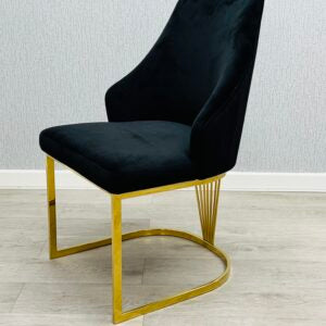 Vienna Black & Gold Dining Chair - ASR Interiors