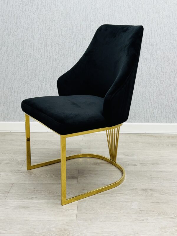 Lasco Black & Gold Dining Chair - ASR Interiors