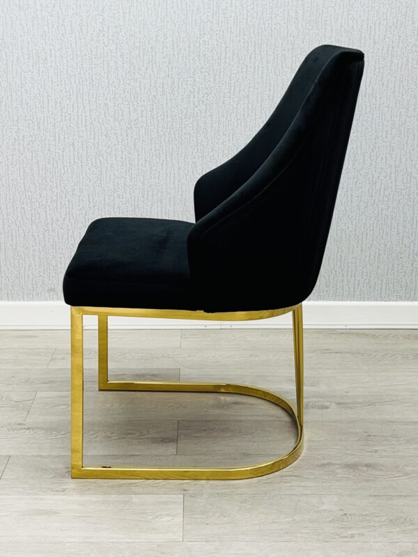 Lasco Black & Gold Dining Chair - ASR Interiors
