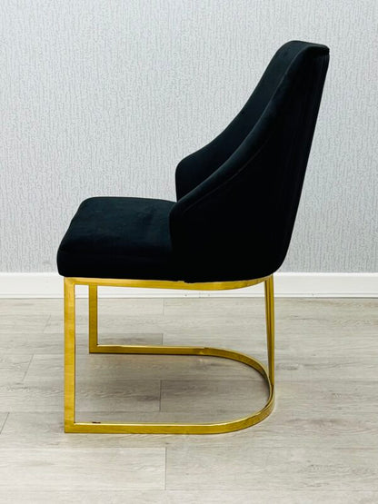 Lasco Black & Gold Dining Chair - ASR Interiors