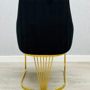 Vienna Black & Gold Dining Chair - ASR Interiors