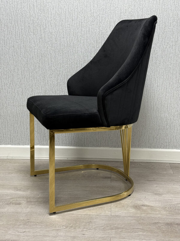 Lasco Black & Gold Dining Chair - ASR Interiors