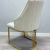 Vienna Cream & Gold Dining Chair - ASR Interiors