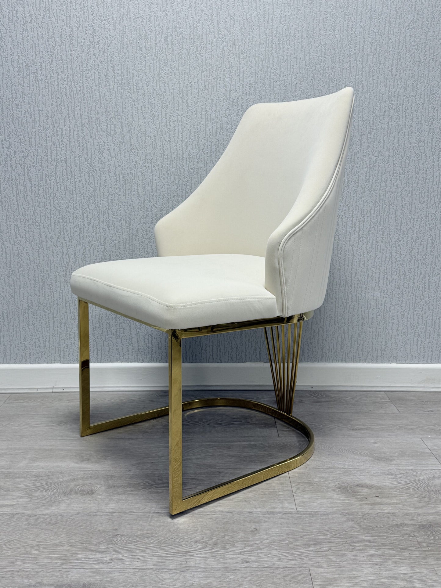 Lasco Cream & Gold Dining Chair - ASR Interiors