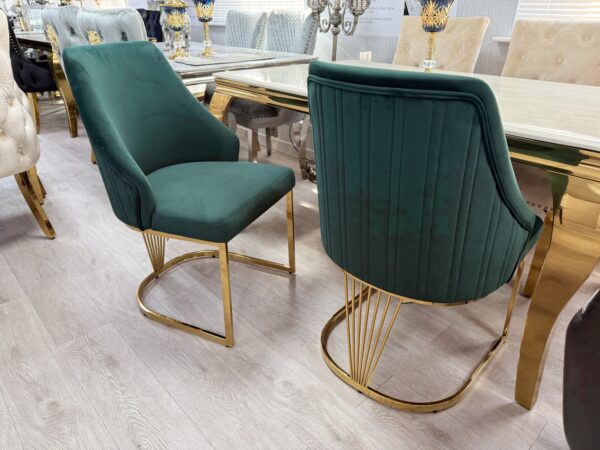 Lasco Green & Gold Dining Chair - ASR Interiors