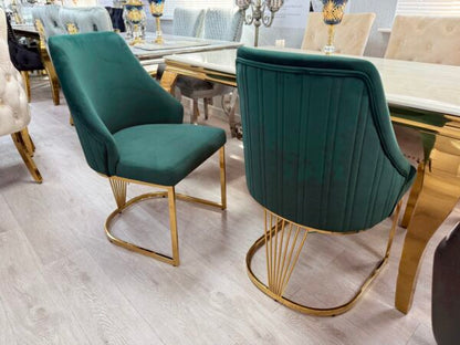 Lasco Green & Gold Dining Chair - ASR Interiors
