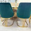 Lasco Green & Gold Dining Chair - ASR Interiors