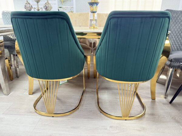 Lasco Green & Gold Dining Chair - ASR Interiors