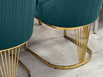 Lasco Green & Gold Dining Chair - ASR Interiors