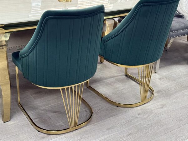 Lasco Green & Gold Dining Chair - ASR Interiors