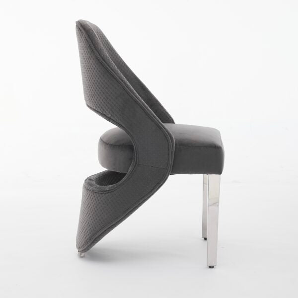 Santorini Grey Silver Dining Chair - ASR Interiors