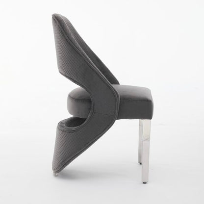 Santorini Grey Silver Dining Chair - ASR Interiors